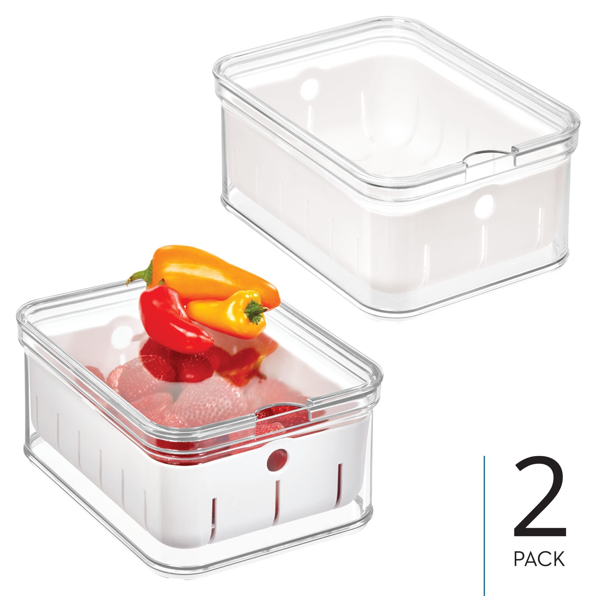 Amazon.com: iDesign Small Fridge Berry Bin with Removable Colander
